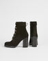 <P>Leather Lace Up Chunky Heeled Boot</P>